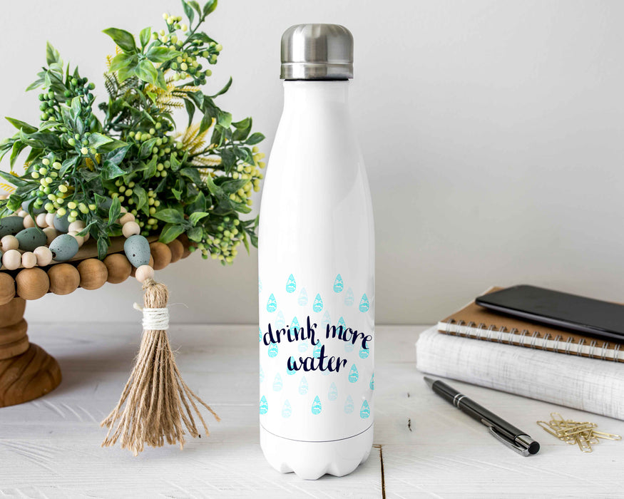 Drink More Water Design Stainless Steel Water Bottle