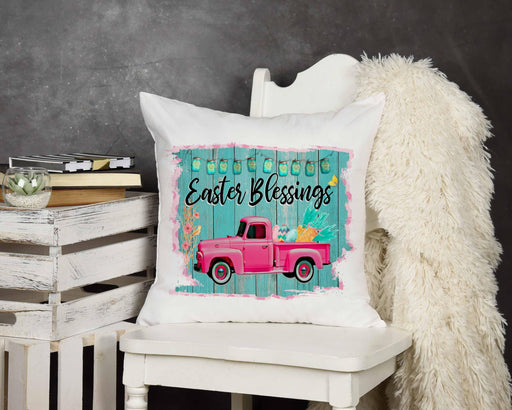 Easter Blessings Design Throw Pillow