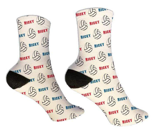 Personalized Volleyball Easter Design Socks