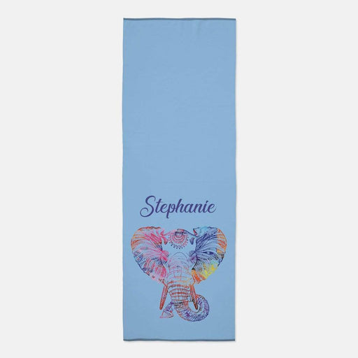 Personalized Elephant Yoga Mat Towel