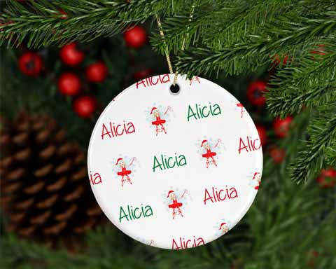 Personalized Fairy Christmas Ornament