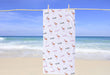 Personalized Flamingo Design Beach Towel