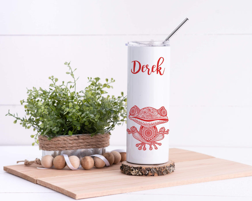 Personalized Frog Design Stainless Steel 20oz Skinny Tumbler