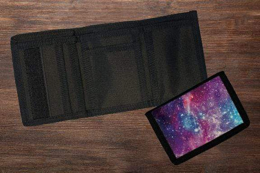 Galaxy Design Tri-Fold Nylon Wallet