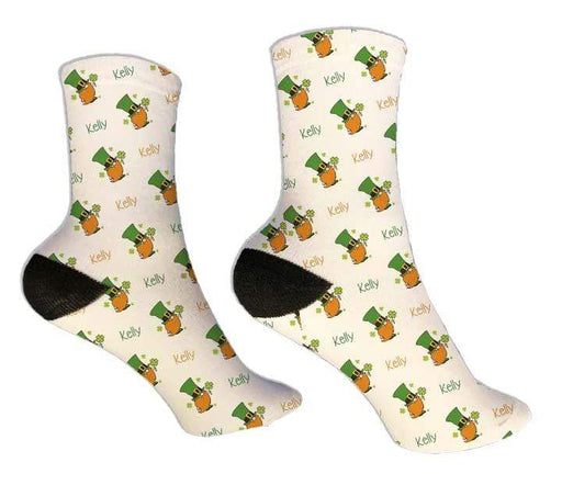 Personalized Gnome St. Patrick's Day Design Socks