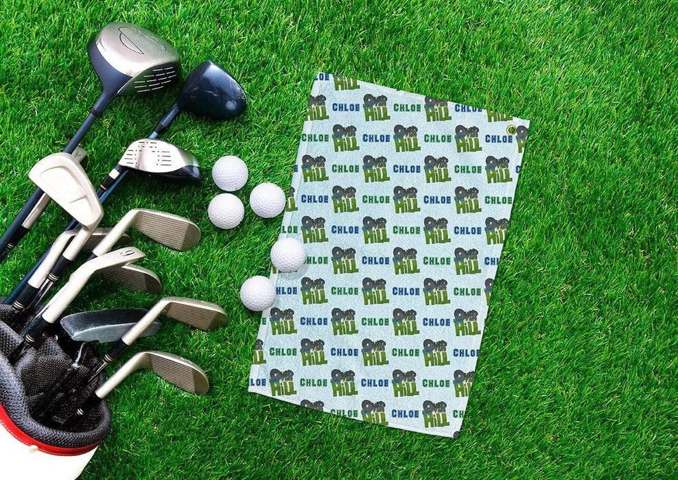 Personalized Over The Hill Design Golf Towel