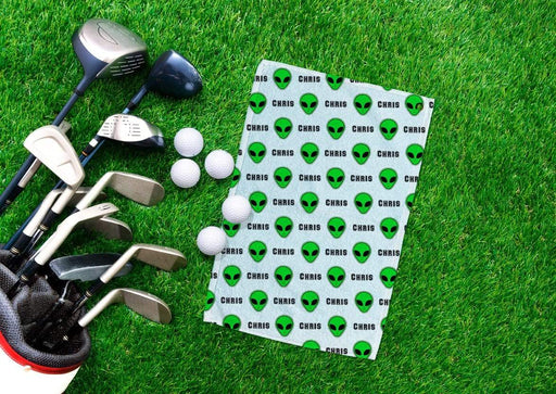 Personalized Aliens Design Golf Towel