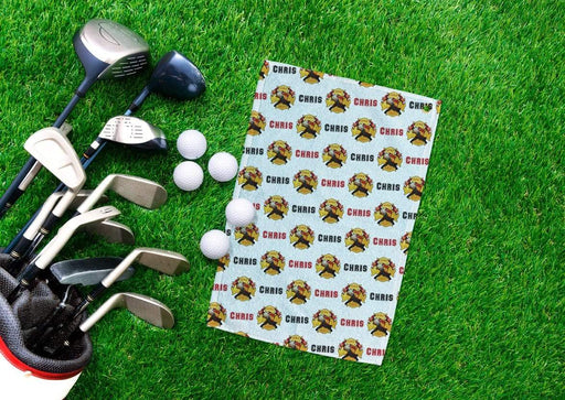 Personalized Firefighter Design Golf Towel