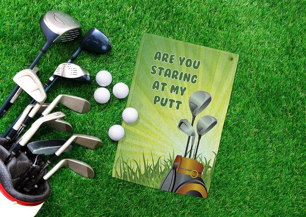 Are You Staring At My Putt? Design Golf Towel