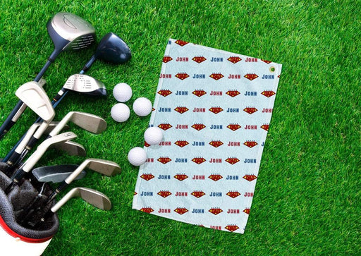 Personalized Super Dad Design Golf Towel