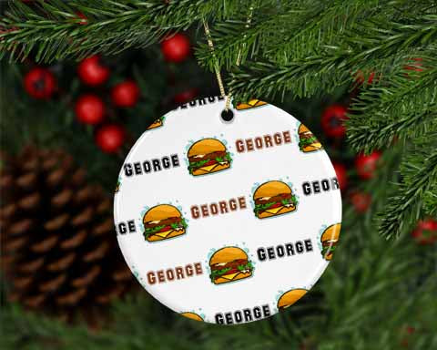 Personalized Hamburger Ornament
