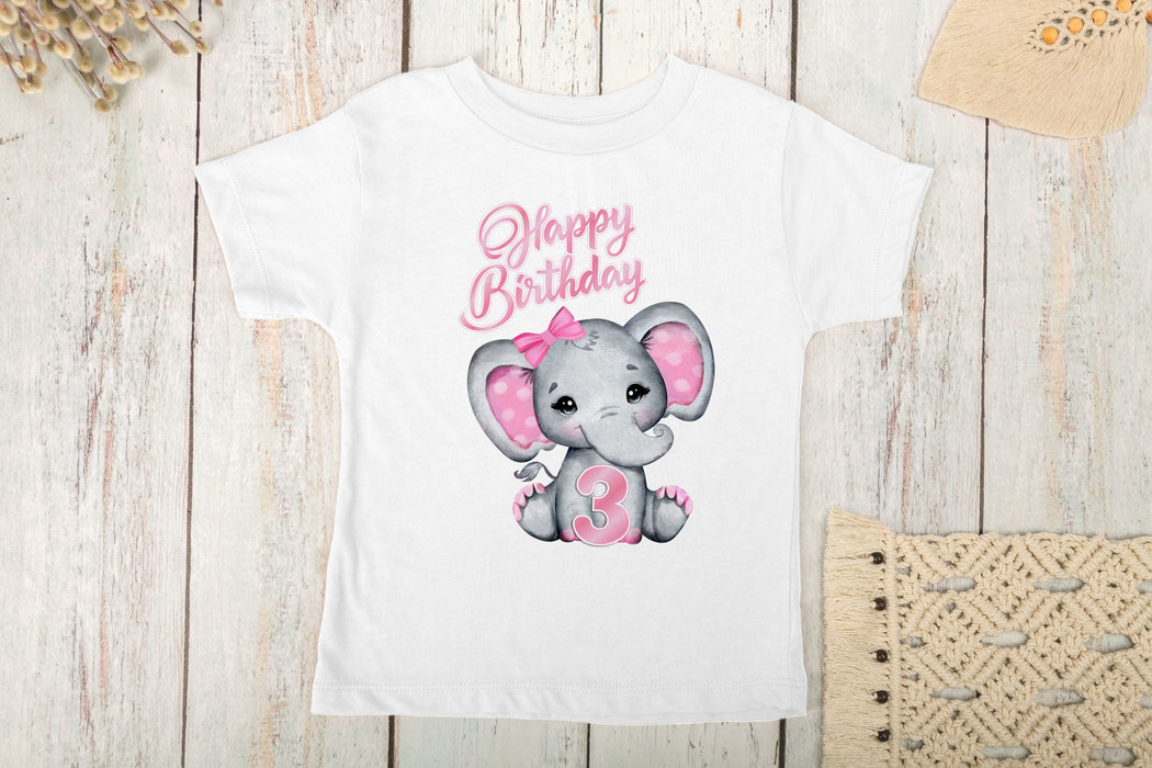 Happy Birthday Elephant Kids Shirt