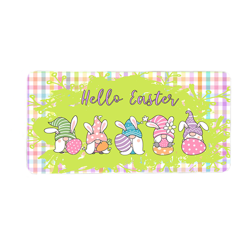 Hello Easter Gnomes Wreath Sign