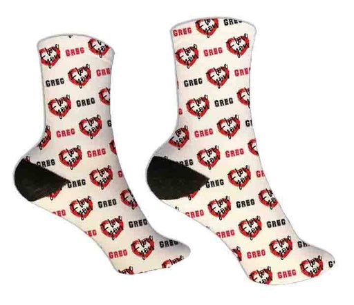 Personalized I Love You Valentine Design Socks