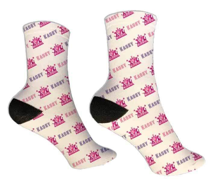 Personalized I Love Cheer Design Socks