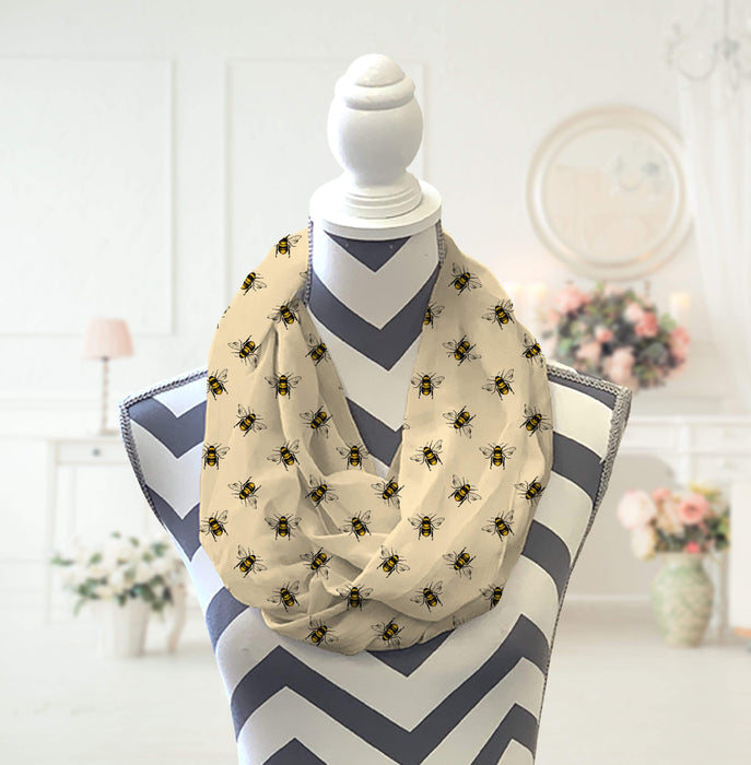 Bees Design Infinity Scarf