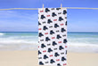 Personalized Inline Skates Design Beach Towel