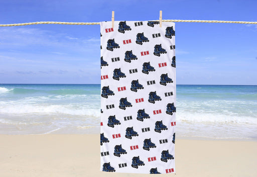 Personalized Inline Skates Design Beach Towel