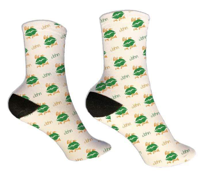 Personalized Kiss Me I'm Irish St. Patrick's Day Design Socks