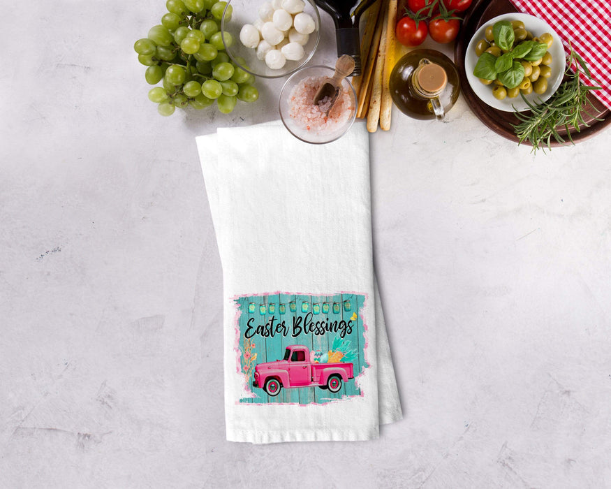 Easter Truck Blessings Design Kitchen Towel