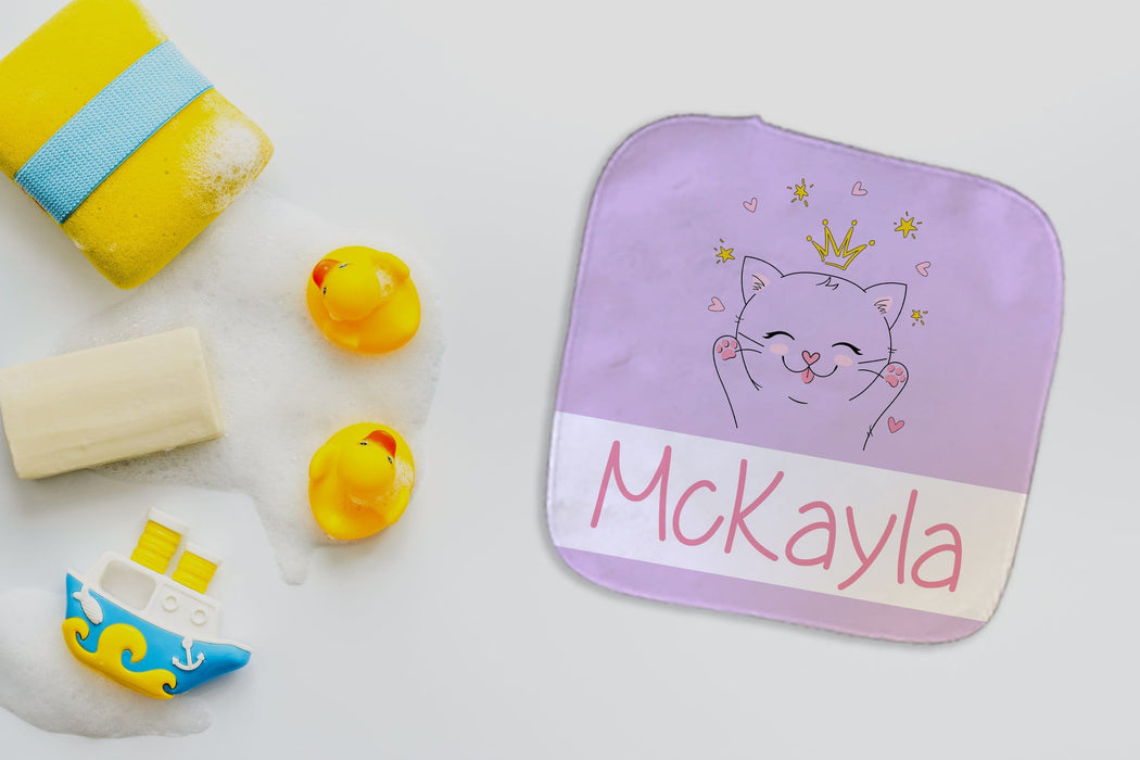 Personalized Kitten Wash Cloth
