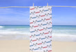 Personalized Lacrosse Design Beach Towel