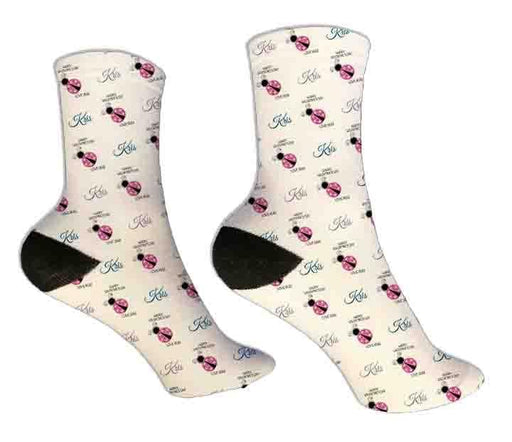 Personalized Love Bug Valentine Design Socks