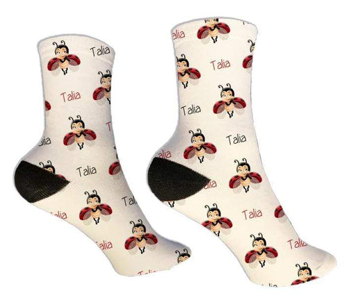 Personalized Lady Bug Design Socks