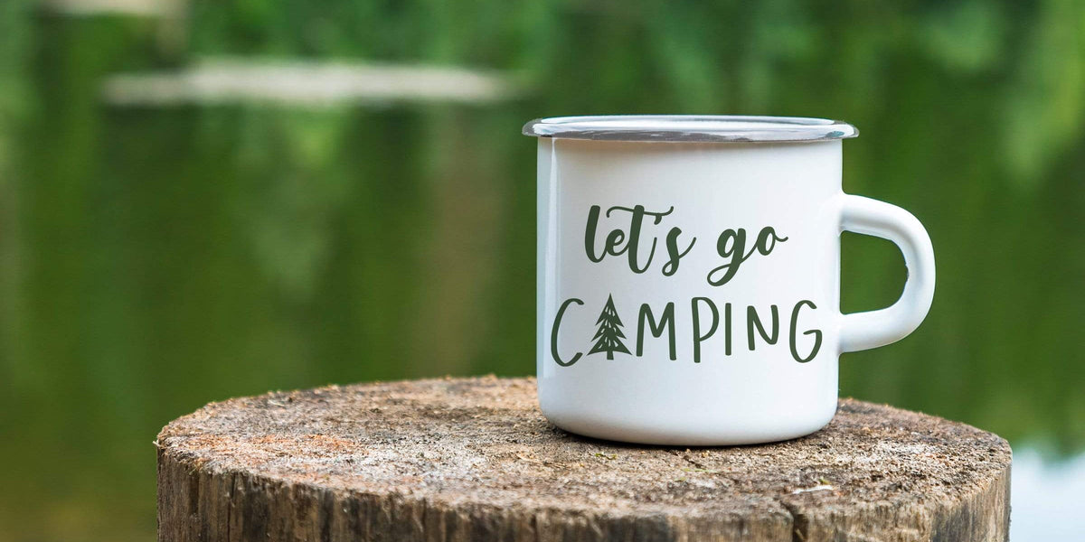 Let's Go Design Camping Coffee Mug — Potter's Printing