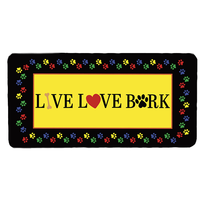 'Live, Love, Bark' Funny Pet Decorative Sign