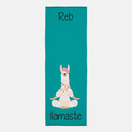 Personalized Llama Yoga Mat Towel