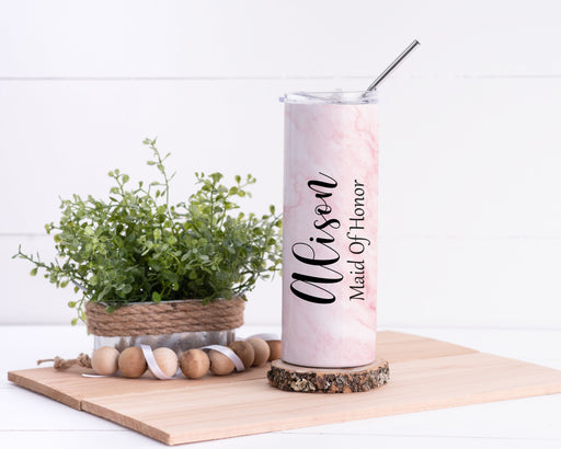 Maid Of Honor Personalized Stainless Steel Tumbler - Potter's Printing