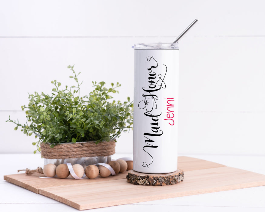 Maid of Honor Personalized Stainless Steel Tumbler