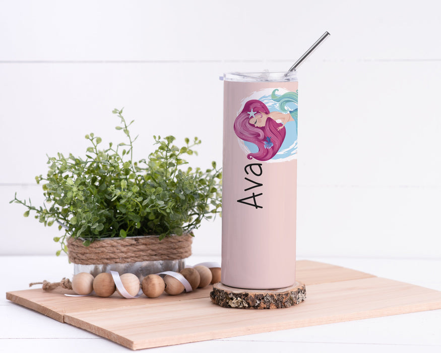 Mermaid Personalized Stainless Steel Tumbler - Potter's Printing