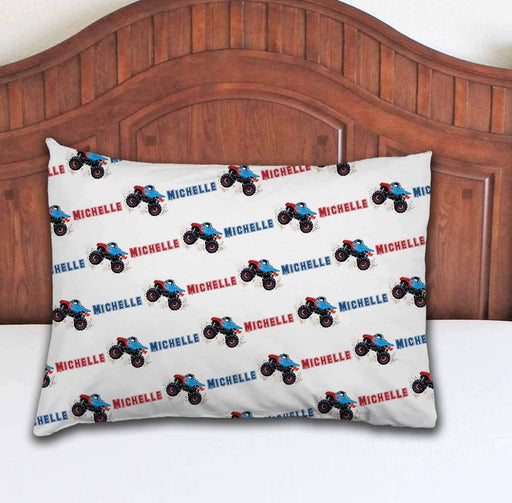 Personalized Monster Truck Design Microfiber Pillowcase 