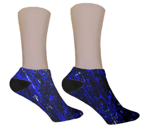 Blue Paint Splatter Socks - Potter's Printing
