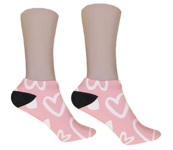 White Hearts Design Socks