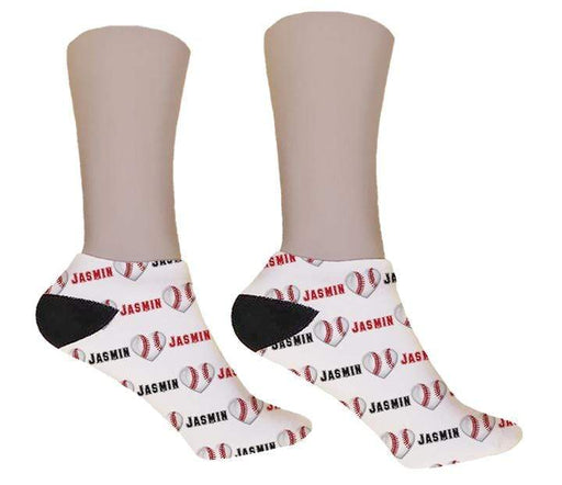 Baseball Personalized Valentine Socks - Potter's Printing