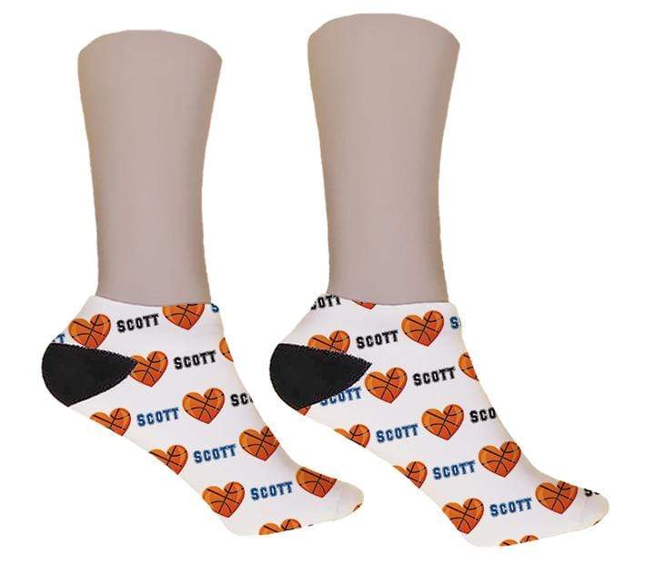 Basketball Personalized Valentine Socks - Potter's Printing