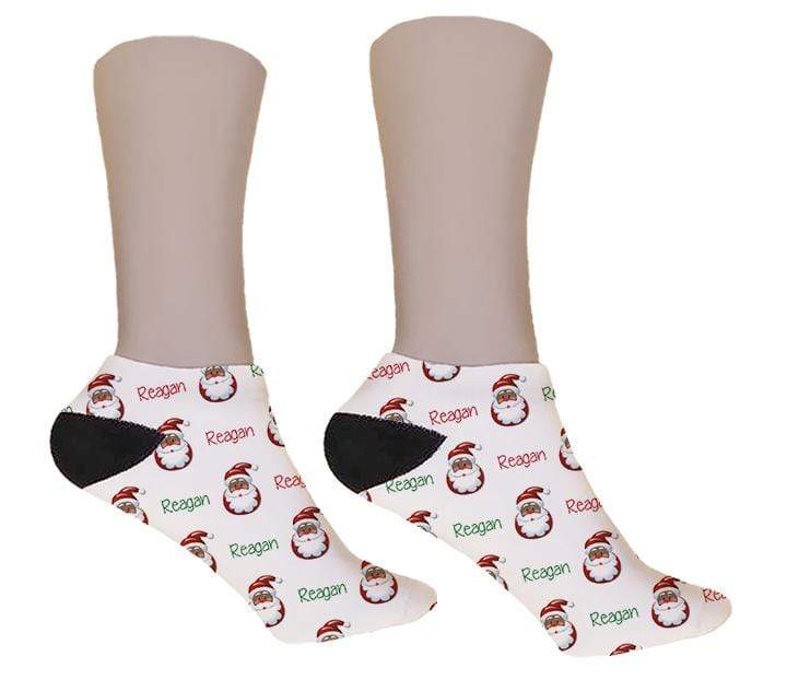 Black Santa Personalized Socks - Potter's Printing