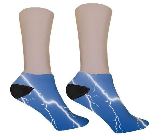 Blue Lightning Socks - Potter's Printing