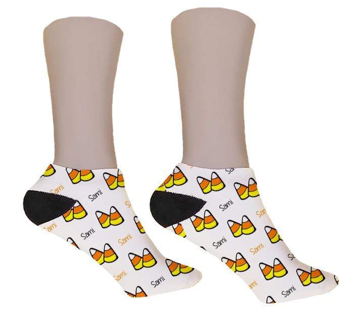 Candy Corn Personalized Halloween Socks - Potter's Printing