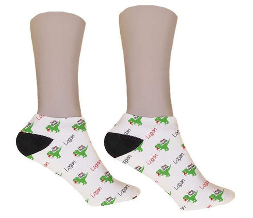 Dinosaur Personalized Valentine Socks - Potter's Printing