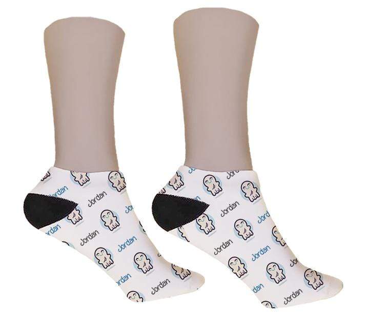 Cute Ghost Personalized Halloween Socks - Potter's Printing