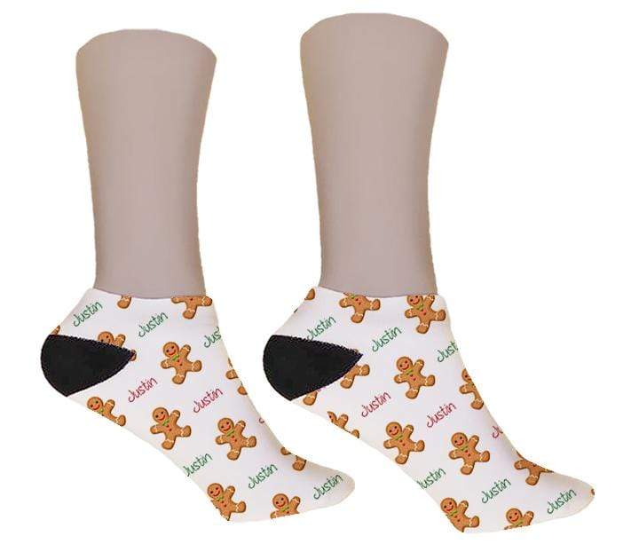 Gingerbread Boy Personalized Christmas Socks - Potter's Printing