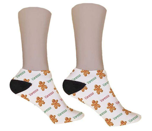 Gingerbread Girl Personalized Christmas Socks - Potter's Printing
