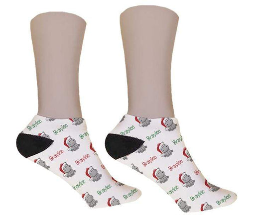 Hippopotamus Personalized Christmas Socks - Potter's Printing