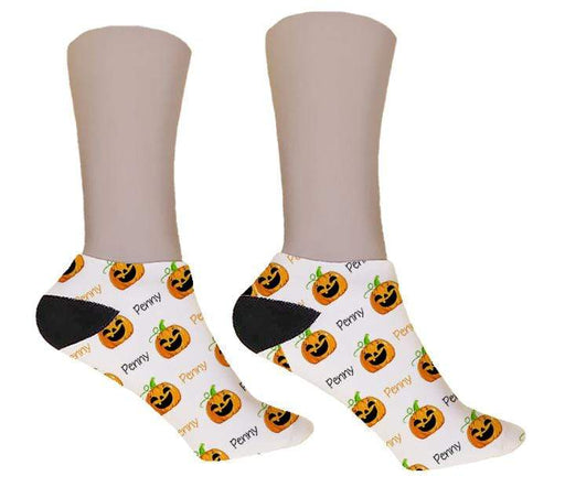 Jack-O-Lantern Personalized Halloween Socks - Potter's Printing