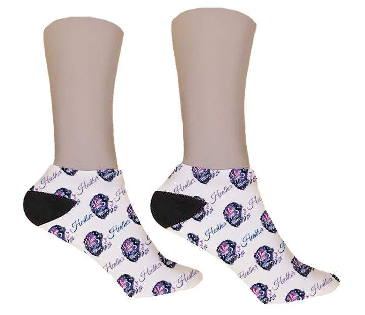 Love You to the Moon and Back Personalized Valentine Socks - Potter's Printing