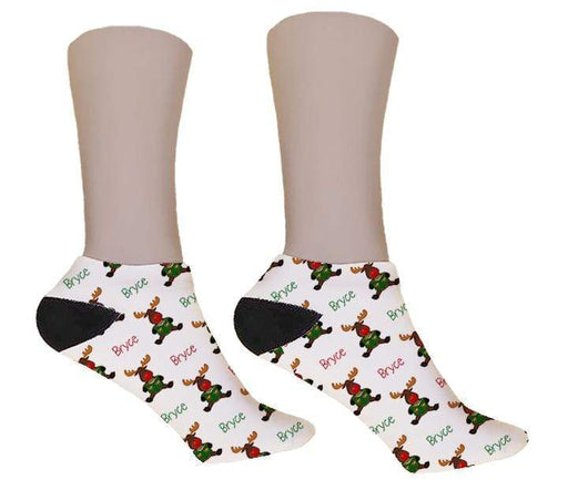 Moose Personalized Christmas Socks - Potter's Printing